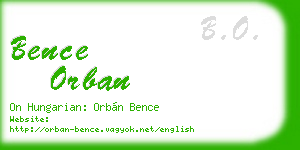 bence orban business card