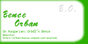 bence orban business card